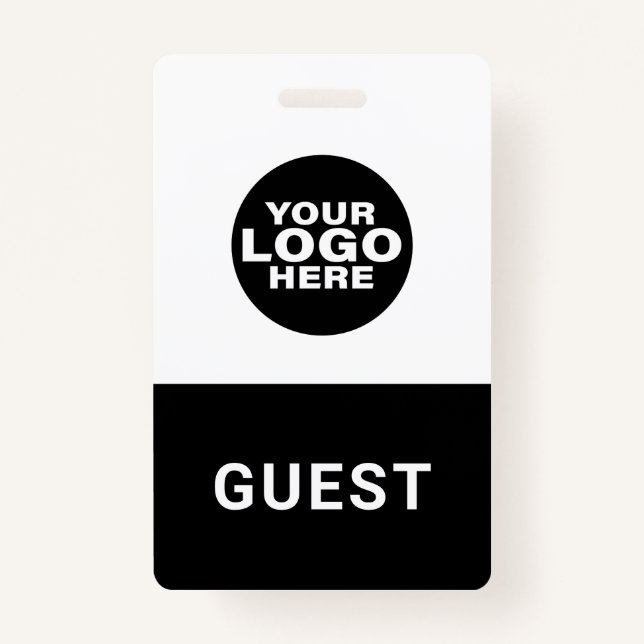 Badge Carte d'accès aux visiteurs du Logo d'affaires per (Devant)