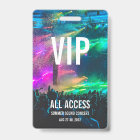 Carte de concert personnalisée VIP All Access Pass