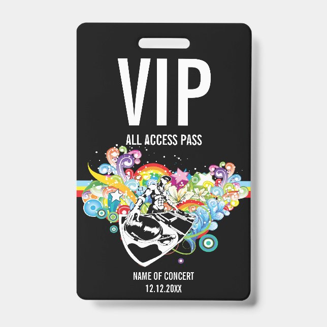 Badge Carte de concert VIP All Access (Face)