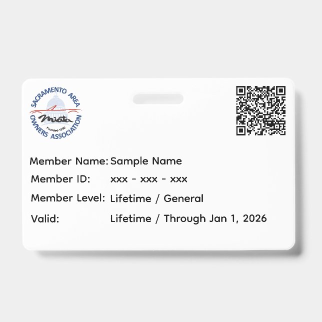 Badge Carte de membre SAMOA (Avant)