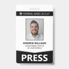 Carte de presse d'un journaliste professionnel