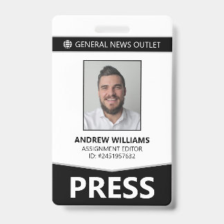 Badge Carte de presse d'un journaliste professionnel