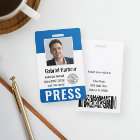 Carte de presse personnalisée avec photo et logo