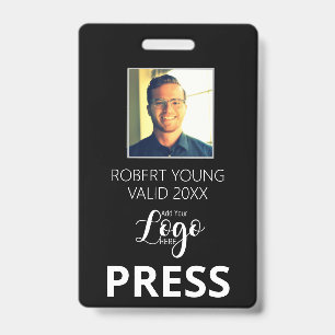 Badge Carte de presse personnalisée - Carte de photo - B