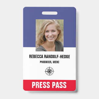 Badge CARTE DE PRESSE SPÉCIALE ÉVÉNEMENT ROUGE GRAS - Ph