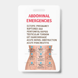 Badge CARTE DE RÉFÉRENCE DES URGENCES ABDOMINALES - Doub