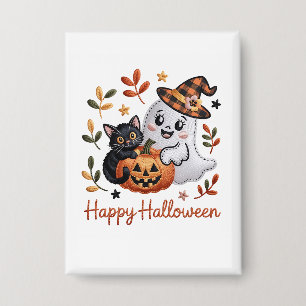 Badge Carte de voeux Halloween de charme - Embr tiré à l
