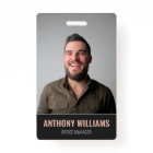 Carte d'employé moderne Dark Large Photo