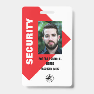 BADGE CARTE D'IDENTIFICATION DE SÉCURITÉ POUR LES ÉVÉNEM