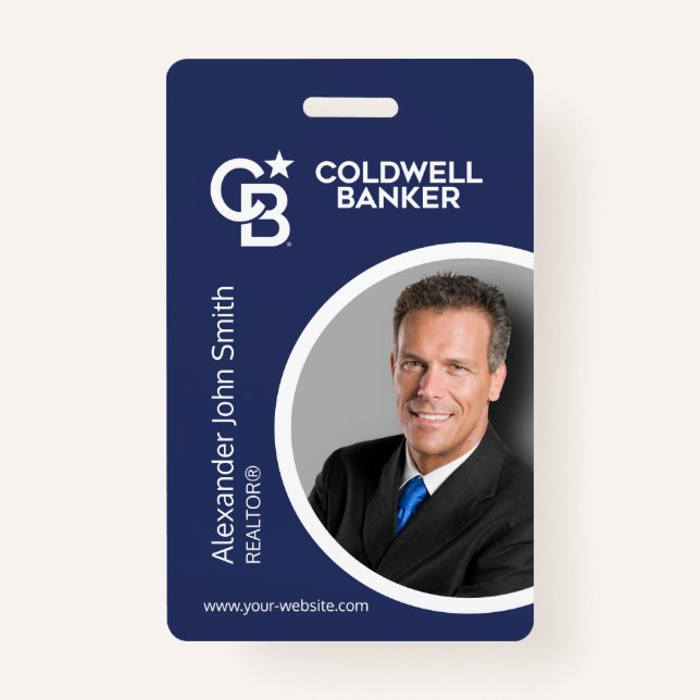 Badge Carte d'identité bancaire Coldwell Blue (Devant)