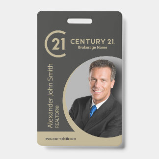 Badge Carte d'identité d'agent immobilier Century 21