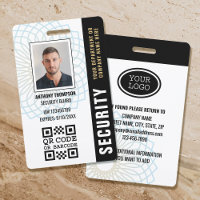 Carte d'identité de la Garde de sécurité personnal