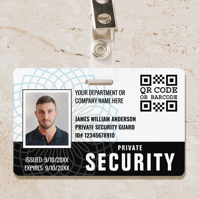Badge Carte d'identité de la Garde de sécurité privée pe (Créateur téléchargé)