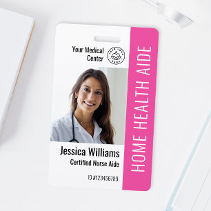 Badge Carte d'identité de l'aide à domicile Infirmière a