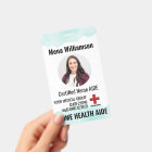 Carte d'identité de l'aide à domicile Infirmière a