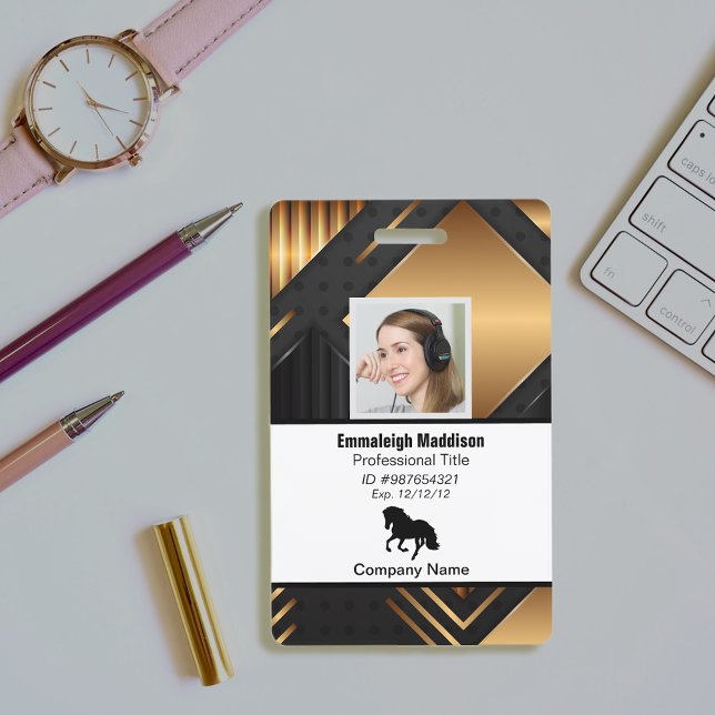 Badge Carte d'identité de l'employé de la société Modern (Créateur téléchargé)