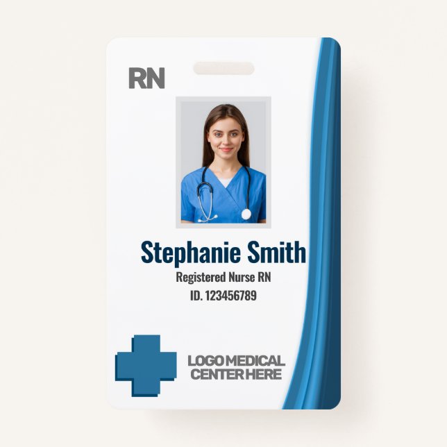 Badge Carte d'identité de l'employé personnalisée Infirm (Devant)