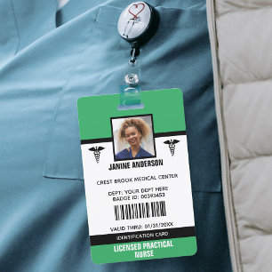 Badge Carte d'identité de médecin infirmier employé médi