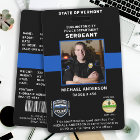 Carte d'identité de police de maintien de l'ordre