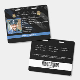 Badge Carte d'identité de policier