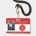 Carte d'identité de pompier photo moderne