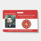 Carte d'identité de pompier photo moderne