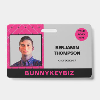 Badge Carte d'identité d'employé de l'entreprise noire r