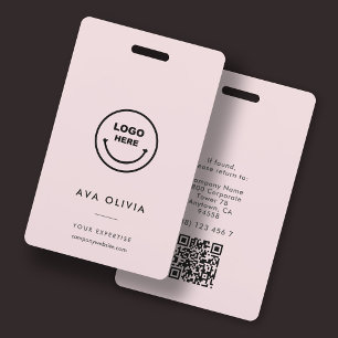 Badge Carte d'identité d'employé minimaliste Logo d'entr