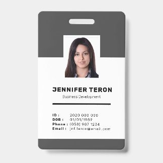 Badge Carte d'identité d'employé moderne personnalisée g