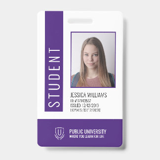 Badge Carte d'identité d'étudiant de l'Université École 