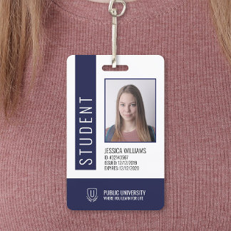 Badge Carte d'identité d'étudiant de l'université modern