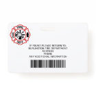 Carte d'identité du pompier photo personnalisée Ca