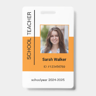 Badge Carte d'identité d'un employé ou d'un étudiant jau