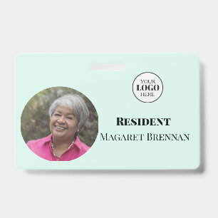 Badge Carte d'identité d'un résident de soins infirmiers