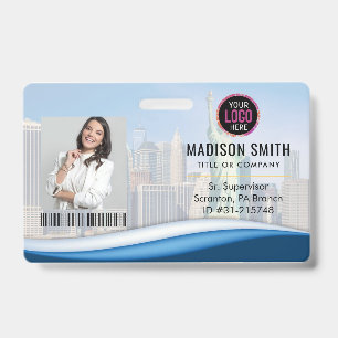 Badge Carte d'identité   Employé de l'entreprise minimal
