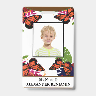Badge Carte d'identité enfant élève photo personnalisée