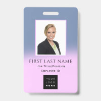 Carte d'identité infirmière avec code-barres photo