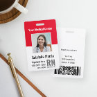 Carte d'identité médicale personnalisée avec photo