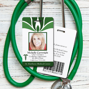 Badge Carte d'identité médicale personnalisée pour l'hôp