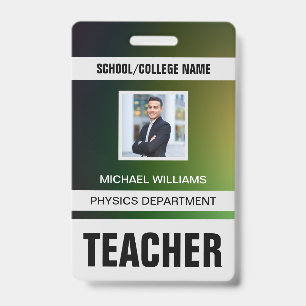Badge Carte d'identité minimaliste moderne pour enseigna