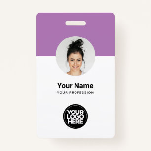 Badge Carte d'identité moderne de l'employé de lavande M