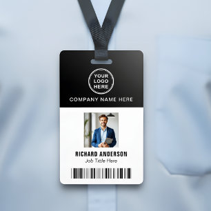 Badge Carte d'identité moderne et élégante avec photo, n