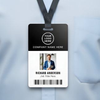 Badge Carte d'identité moderne et élégante avec photo, n