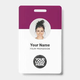Badge Carte d'identité moderne personnalisée pour employ