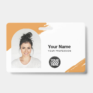 Badge Carte d'identité moderne personnalisée Simple QR A