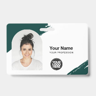 Badge Carte d'identité moderne personnalisée Simple QR A