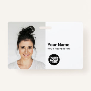 Badge Carte d'identité moderne personnalisée Simple QR G