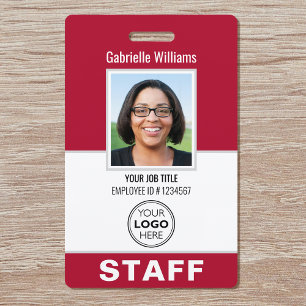 Badge Carte d'identité moderne Photo Sécurité du personn