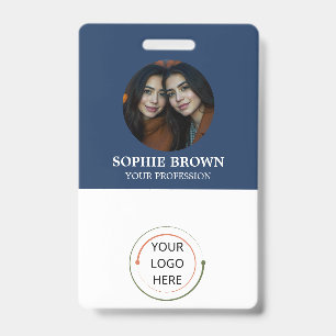 Badge Carte d'identité moderne   QR employé d'entreprise