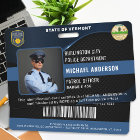 Carte d'identité personnalisable d'agent de police